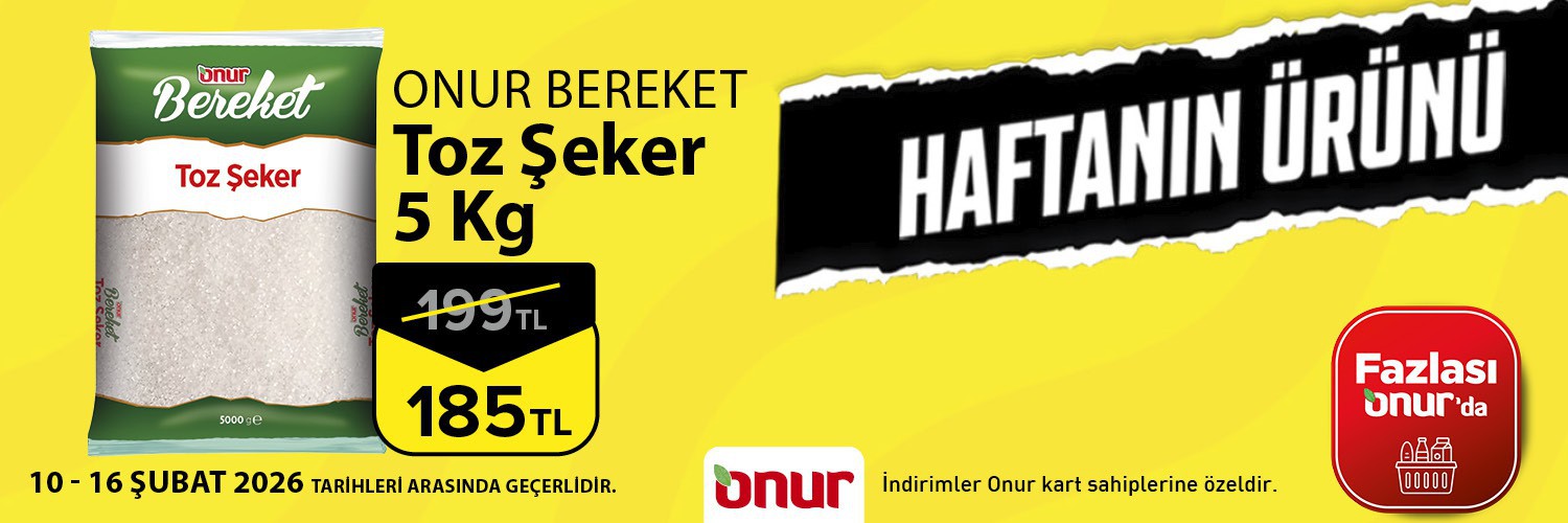 Onur Bereket Toz Şeker 5 Kg,